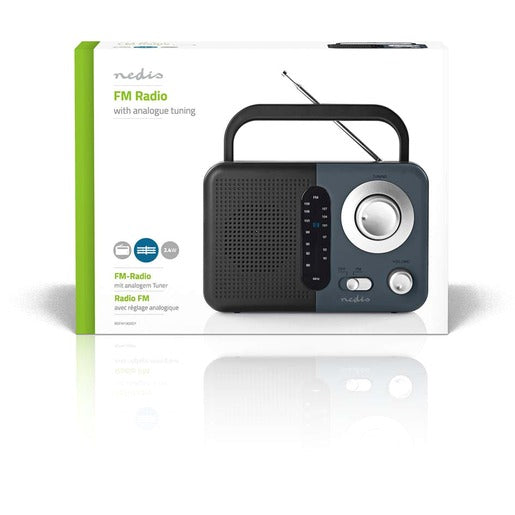Nedis Radio UKW-Radio, Portable UKW RDFM1300GY Nedis Radio UKW-Radio, Portable UKW RDFM1300GY